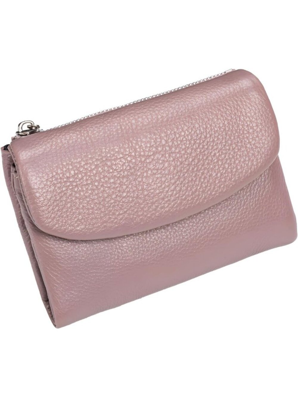 Stylish Slim RFID Leather Wallet for Women, Soft Pebble Clutch with Coin Pocket